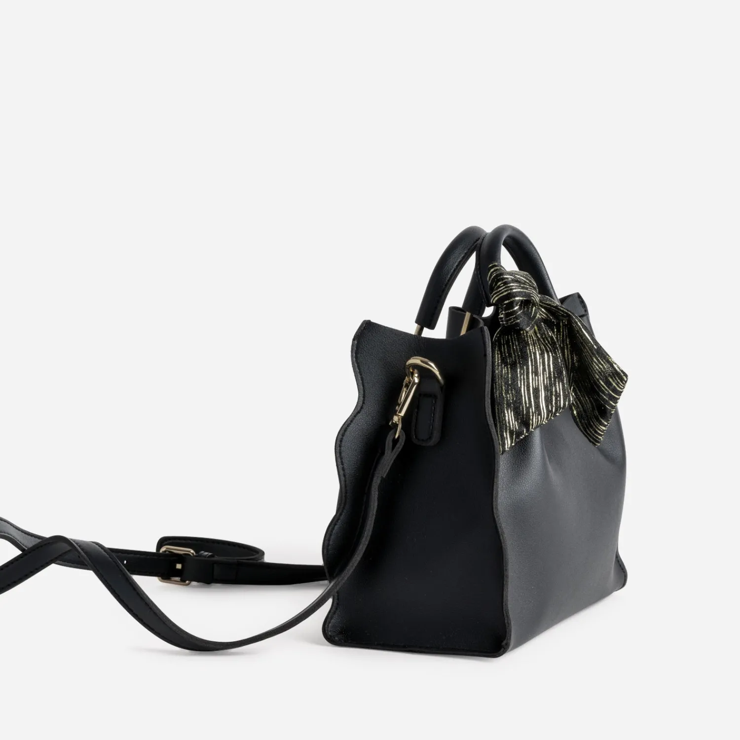 Eram Sacs À Main^Sac à main à ruban imprimé NOIR