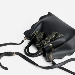 Eram Sacs À Main^Sac à main à ruban imprimé NOIR