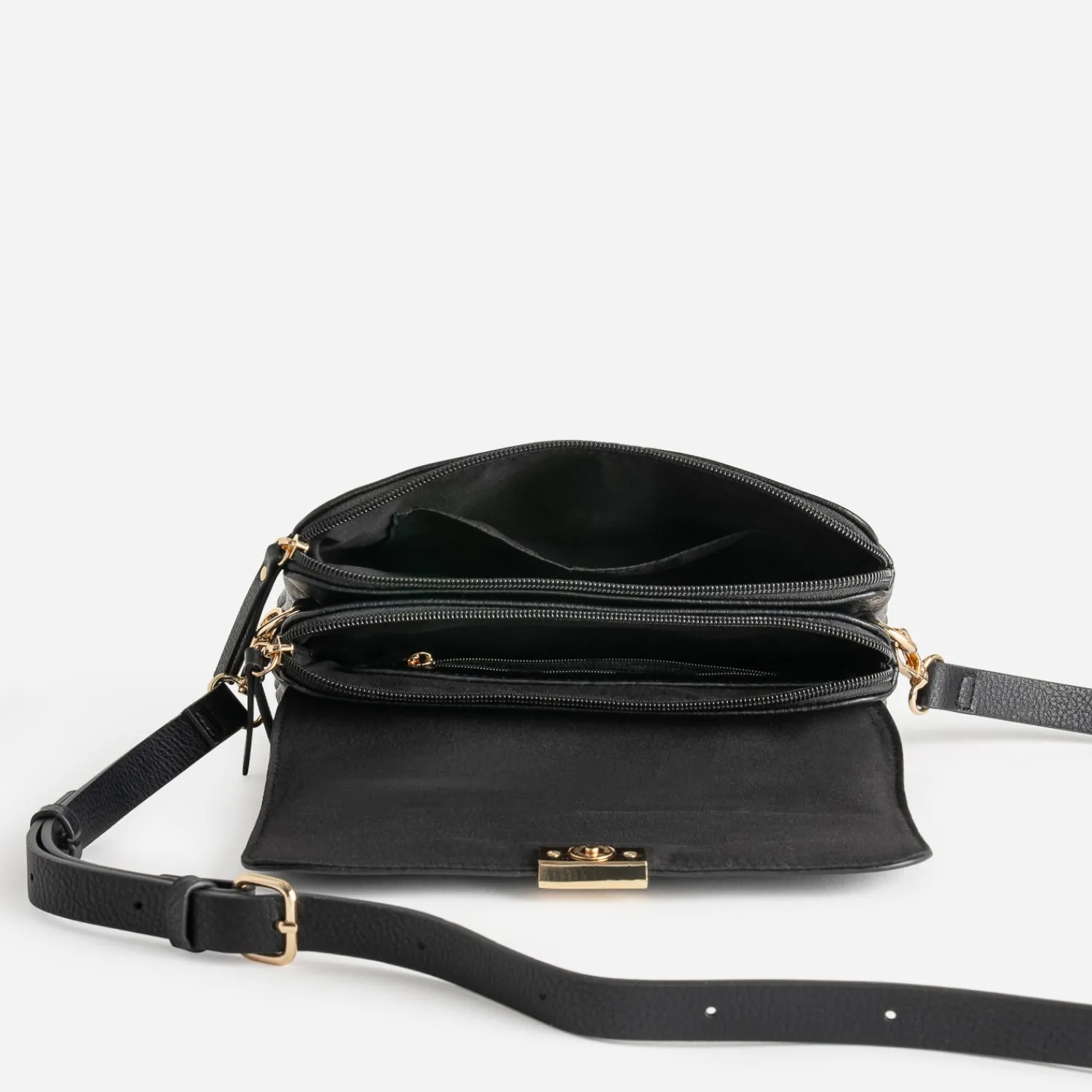 Eram Sacs À Main^Sac à main double compartiment zippé NOIR