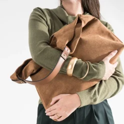 Texto Sacs Cabas|Sacs À Main^Sac à main suédé COGNAC