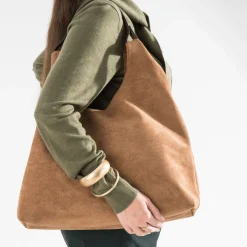 Texto Sacs Cabas|Sacs À Main^Sac à main suédé COGNAC
