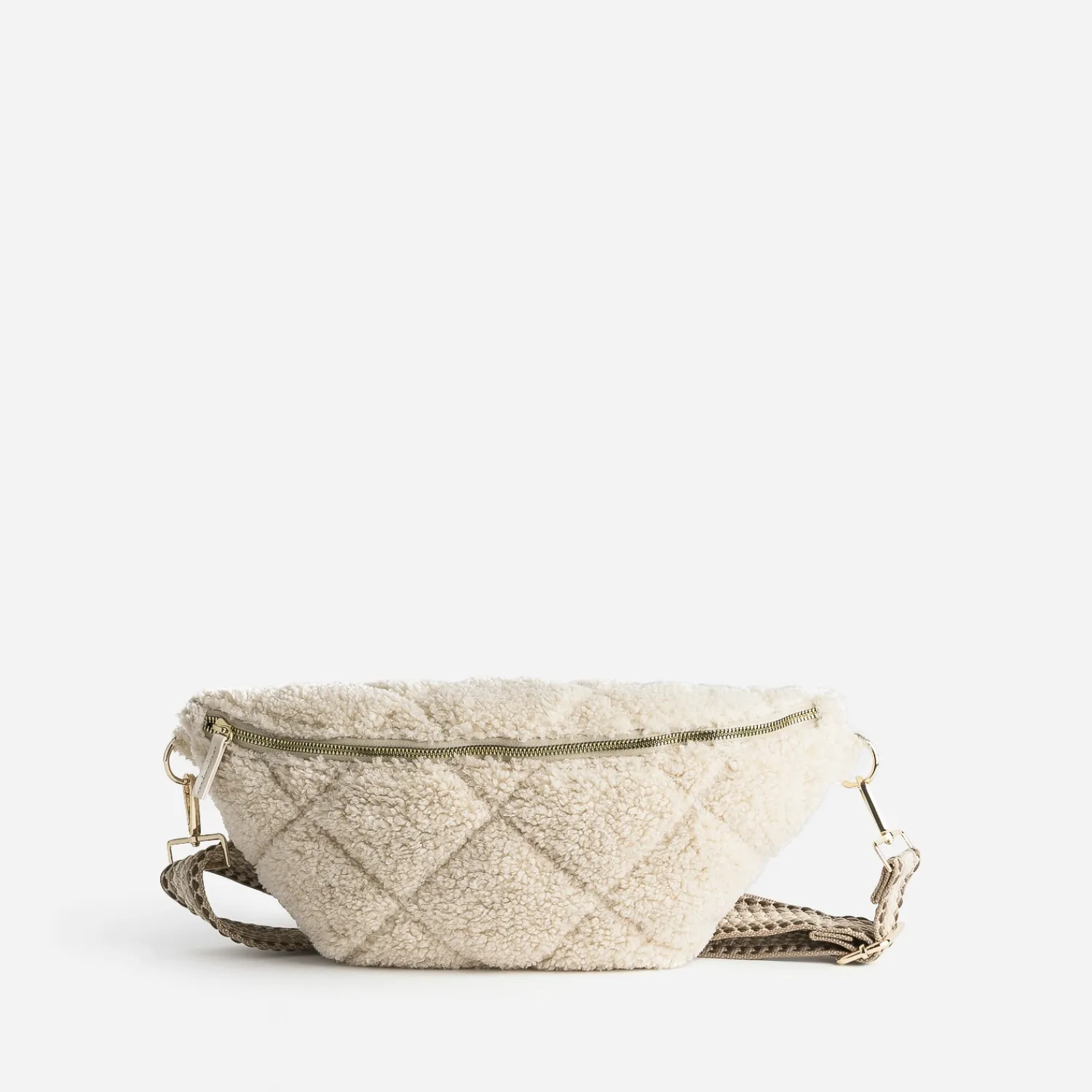 Eram Sacs Bananes & Bandoulières|Sacs À Main^Sac banane écru sherpa bouclette ECRU