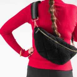 Eram Sacs Bananes & Bandoulières|Sacs À Main^Sac banane sherpa bouclette NOIR