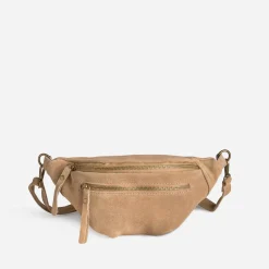 Texto Capsule Maroquinerie Cuir|Sacs Bananes & Bandoulières^Sac banane cuir velours BEIGE