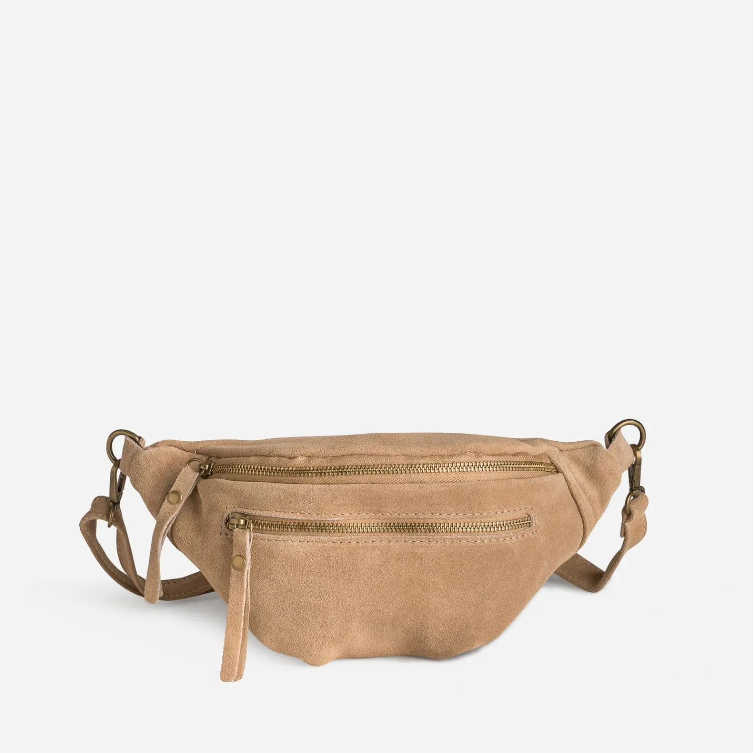 Texto Capsule Maroquinerie Cuir|Sacs Bananes & Bandoulières^Sac banane cuir velours BEIGE