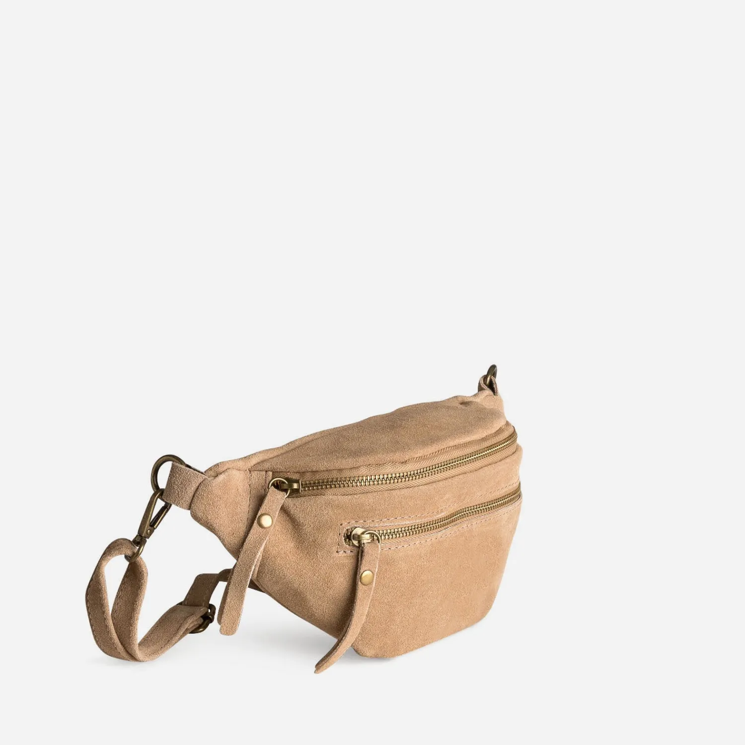 Texto Capsule Maroquinerie Cuir|Sacs Bananes & Bandoulières^Sac banane cuir velours BEIGE
