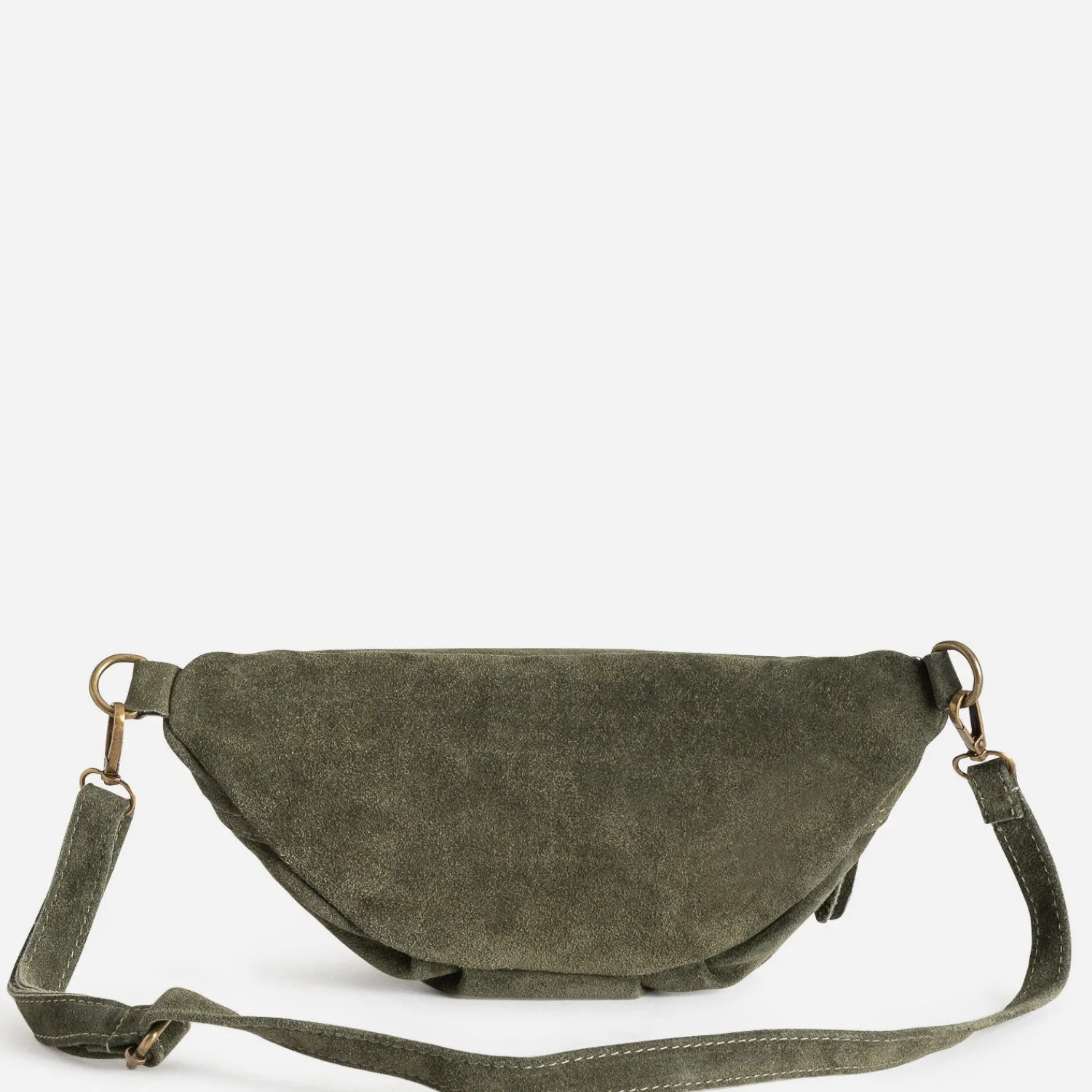 Texto Capsule Maroquinerie Cuir|Sacs Bananes & Bandoulières^Sac banane cuir velours KAKI