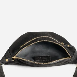 Texto Capsule Maroquinerie Cuir|Sacs Bananes & Bandoulières^Sac banane cuir velours NOIR