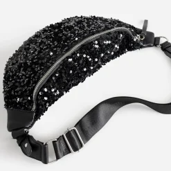 Texto Sacs Bananes & Bandoulières|Sacs À Main^Sac banane e bi-matière à sequins NOIR