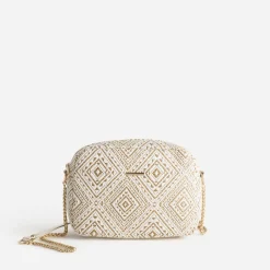 Eram Sacs Bandoulières|Sacs À Main^Sac bandoulière brodé doré BEIGE
