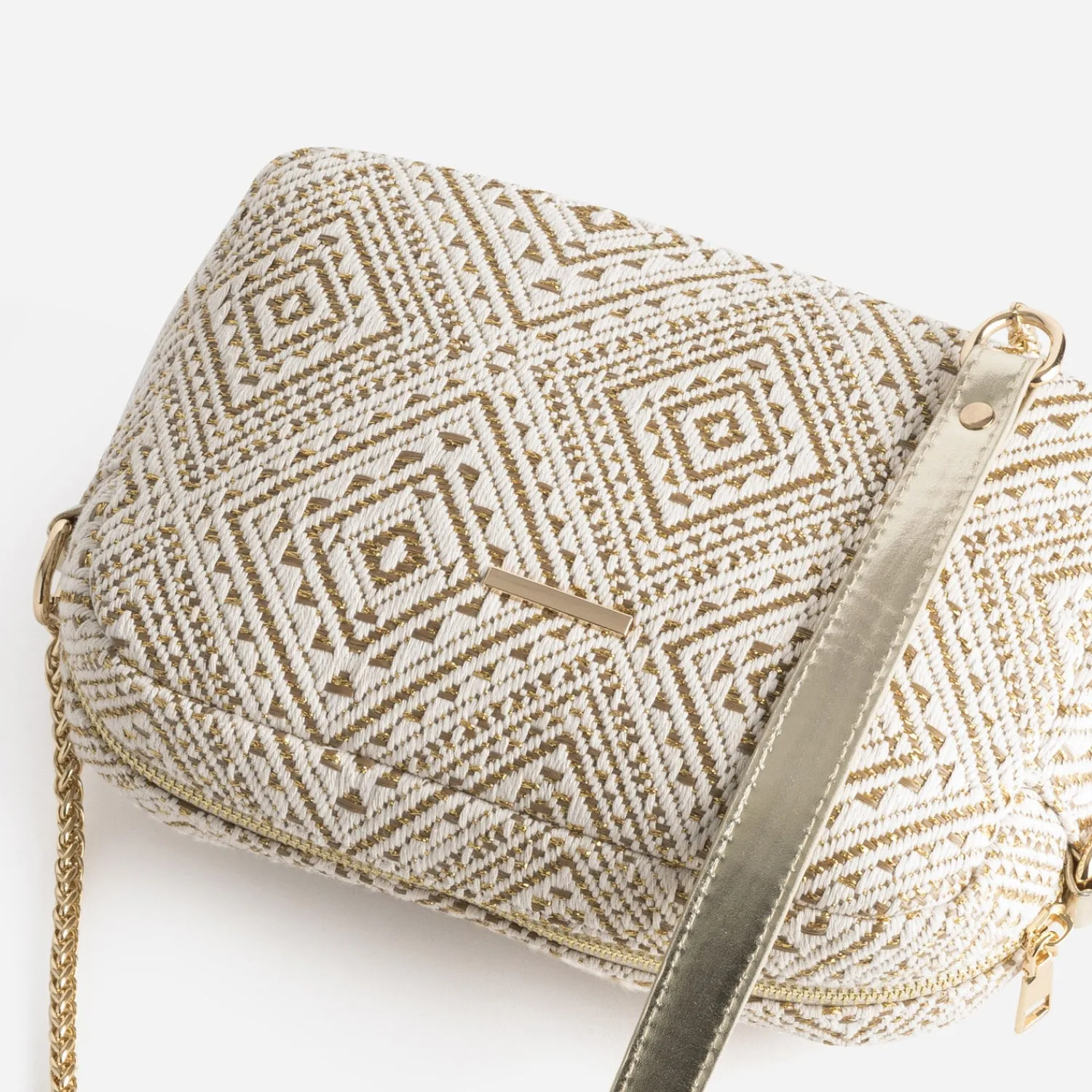 Eram Sacs Bandoulières|Sacs À Main^Sac bandoulière brodé doré BEIGE
