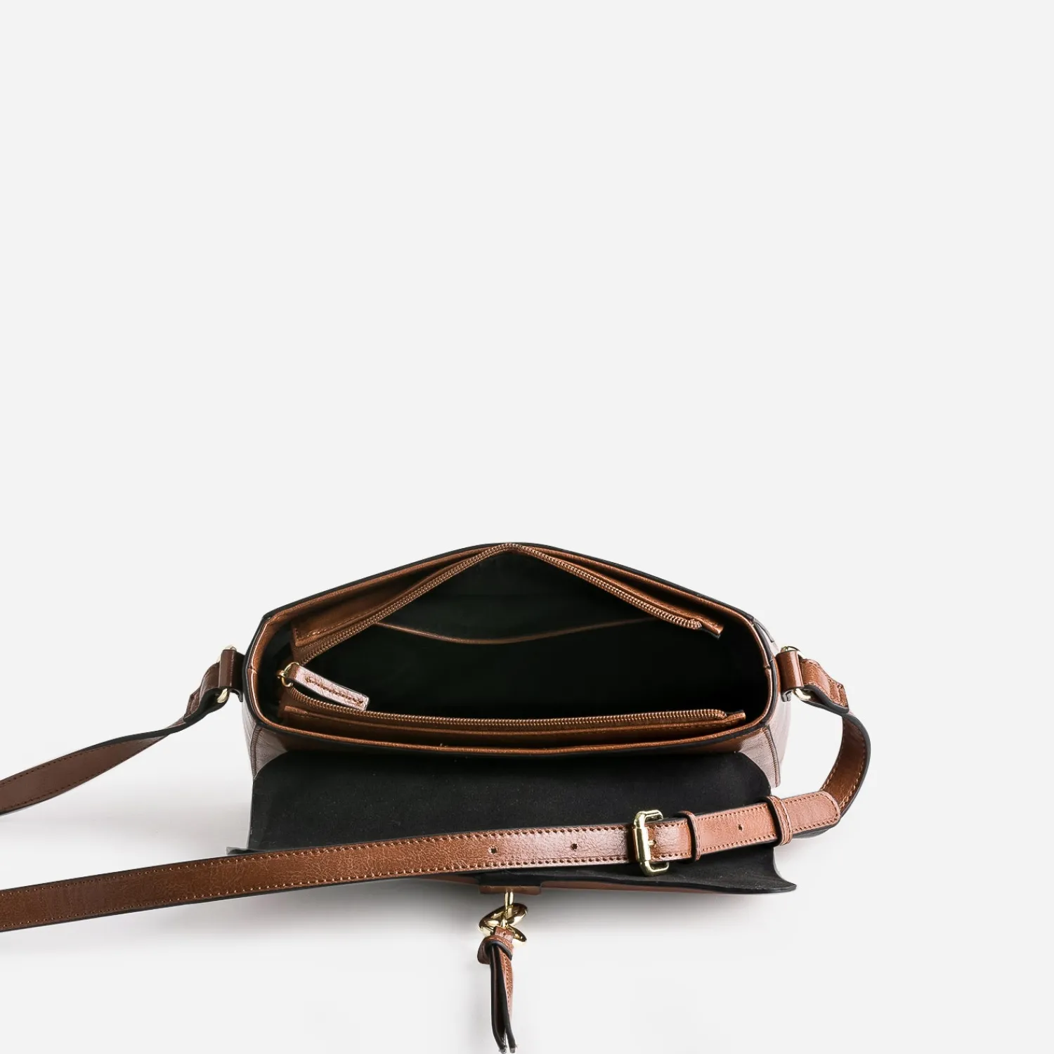 Eram Sacs Bandoulières|Sacs À Main^Sac bandoulière avec double anneaux COGNAC