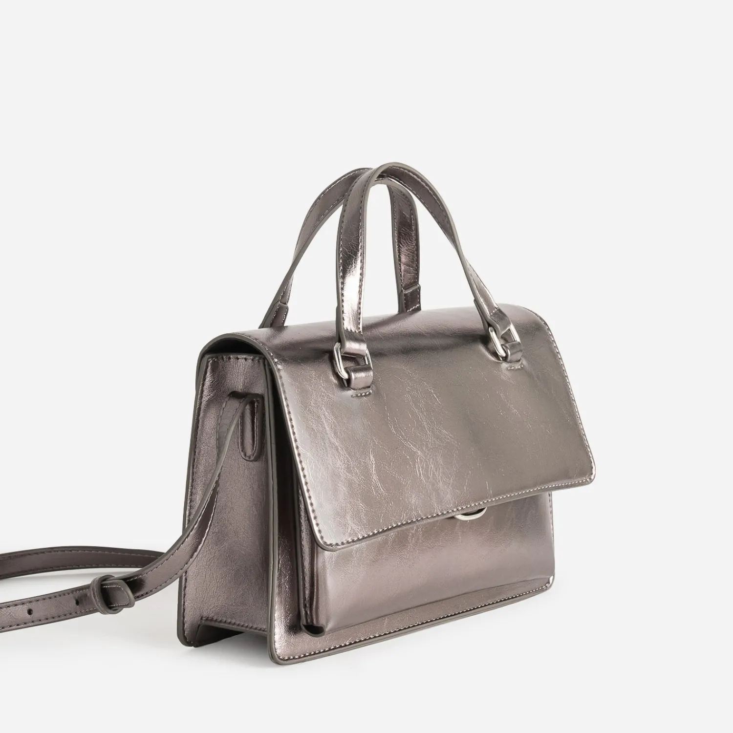 Eram Sacs Bandoulières|Sacs À Main^Sac bandoulière gris foncé métallisé ARGENT