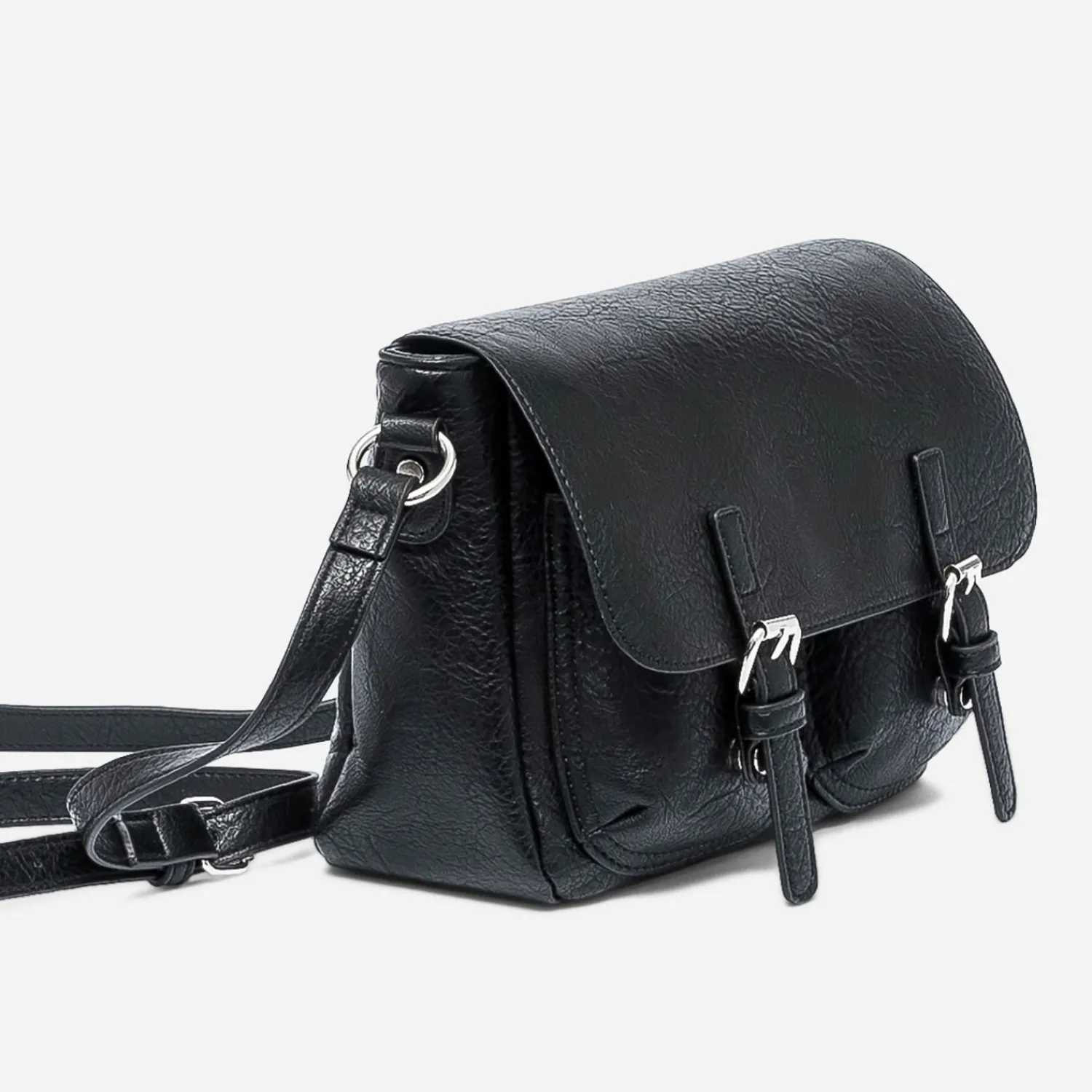 Eram Sacs Bandoulières|Sacs À Main^Sac bandoulière à double boucle NOIR