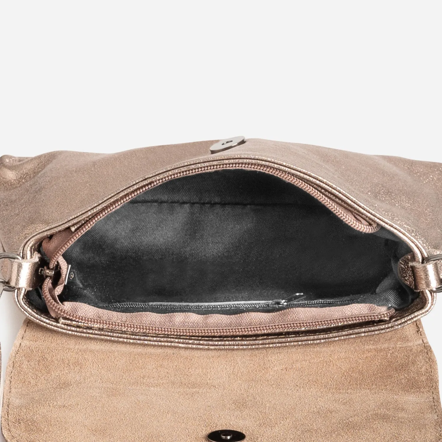 Texto Capsule Maroquinerie Cuir|Sacs Bandoulières^Sac bandoulière bronze cuir métallisé MARRON