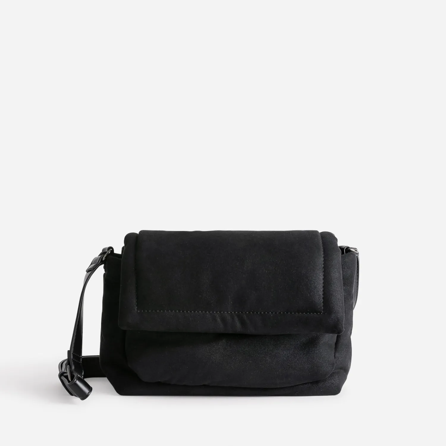 Texto Sacs Bandoulières|Sacs À Main^Sac bandoulière irisé textile suédé NOIR