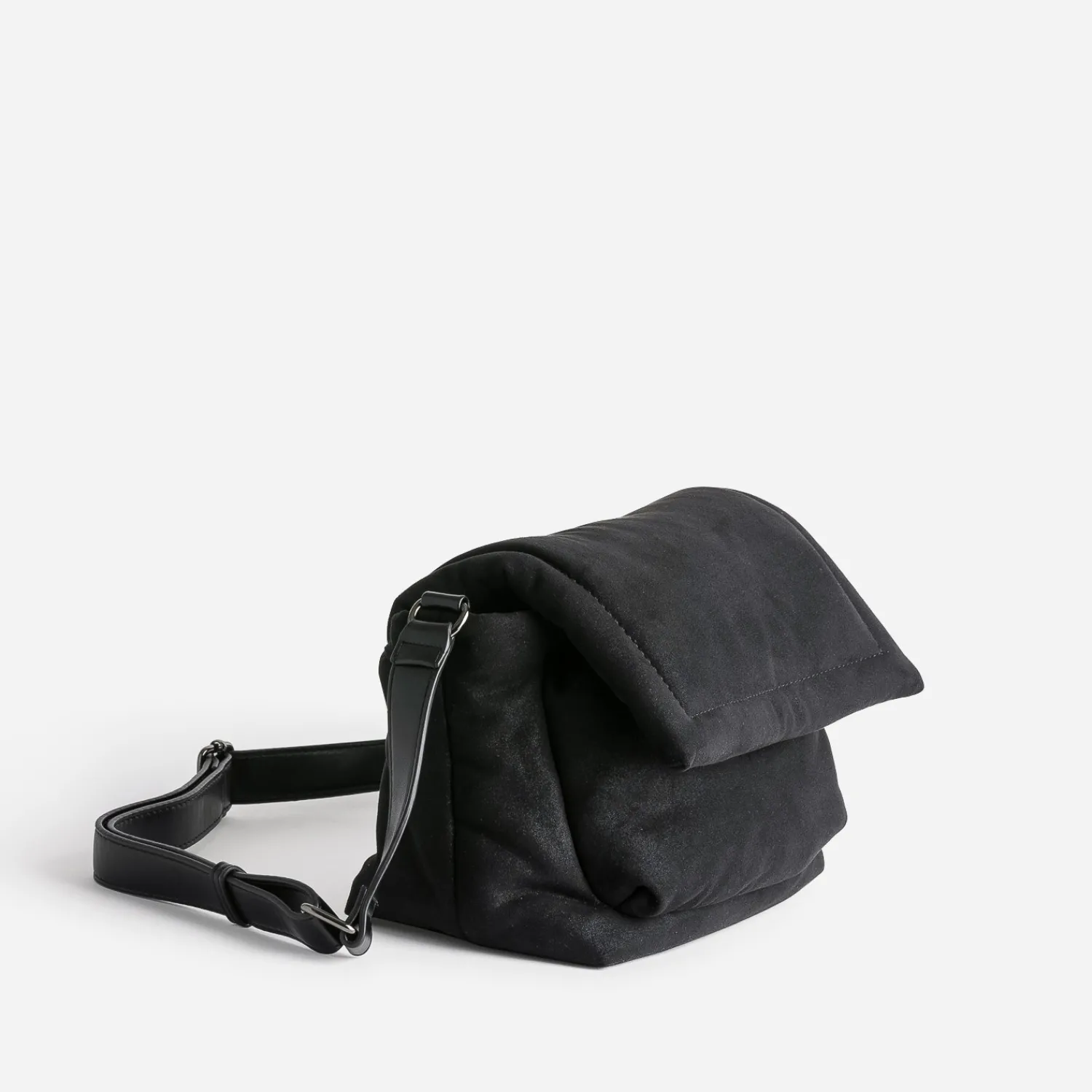 Texto Sacs Bandoulières|Sacs À Main^Sac bandoulière irisé textile suédé NOIR