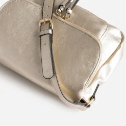 Eram Sacs À Main^Sac besace doré avec rabat zippé BEIGE