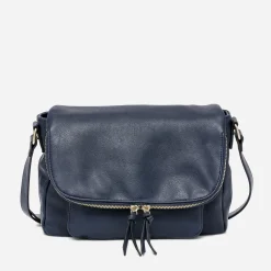 Eram Sacs À Main^Sac besace avec rabat zippé MARINE