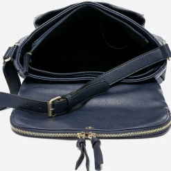 Eram Sacs À Main^Sac besace avec rabat zippé MARINE