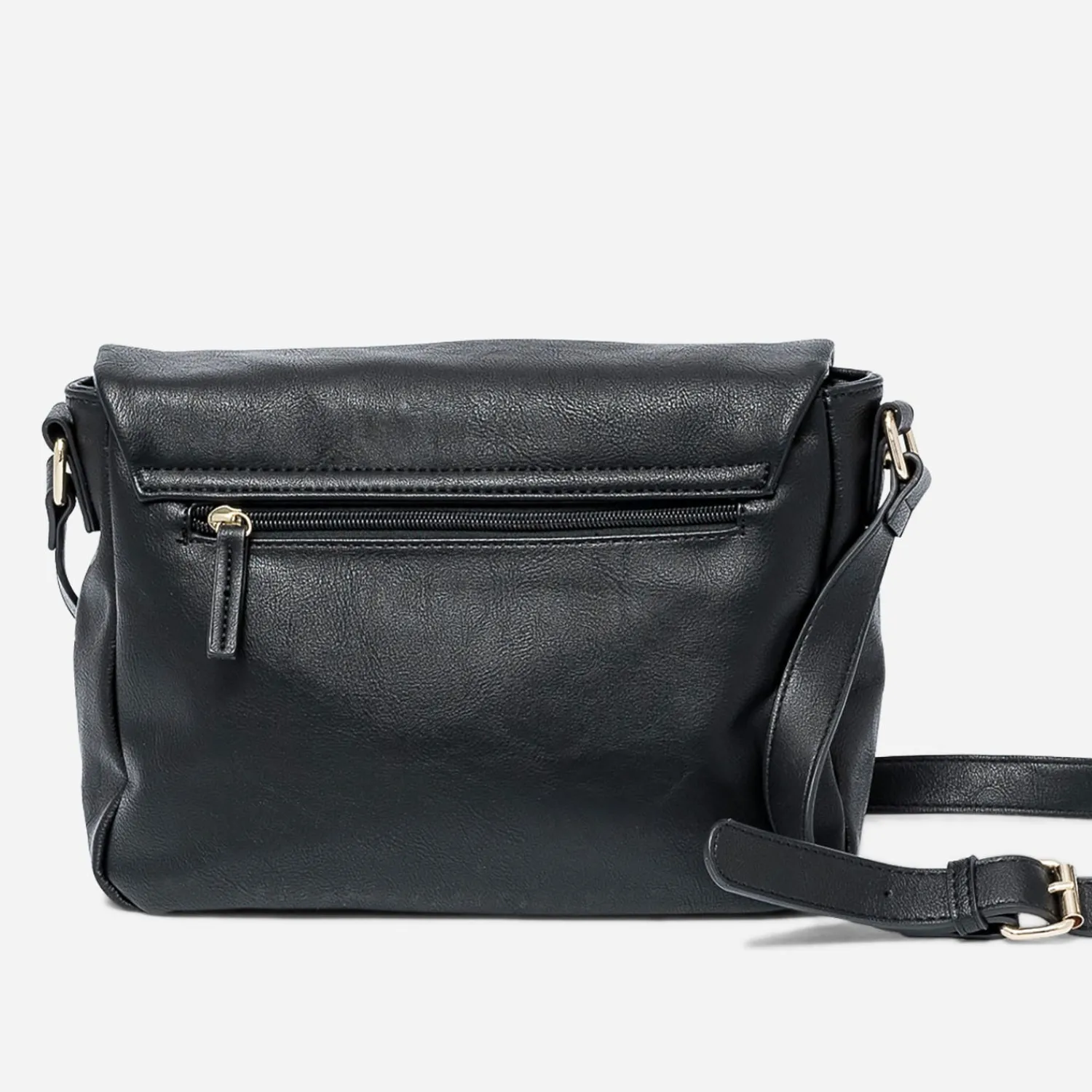 Eram Sacs À Main^Sac besace avec rabat zippé NOIR