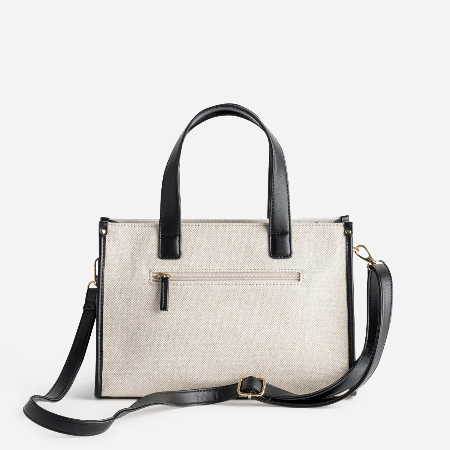 Eram Sacs À Main^Sac cabas et noir bi-matière BEIGE