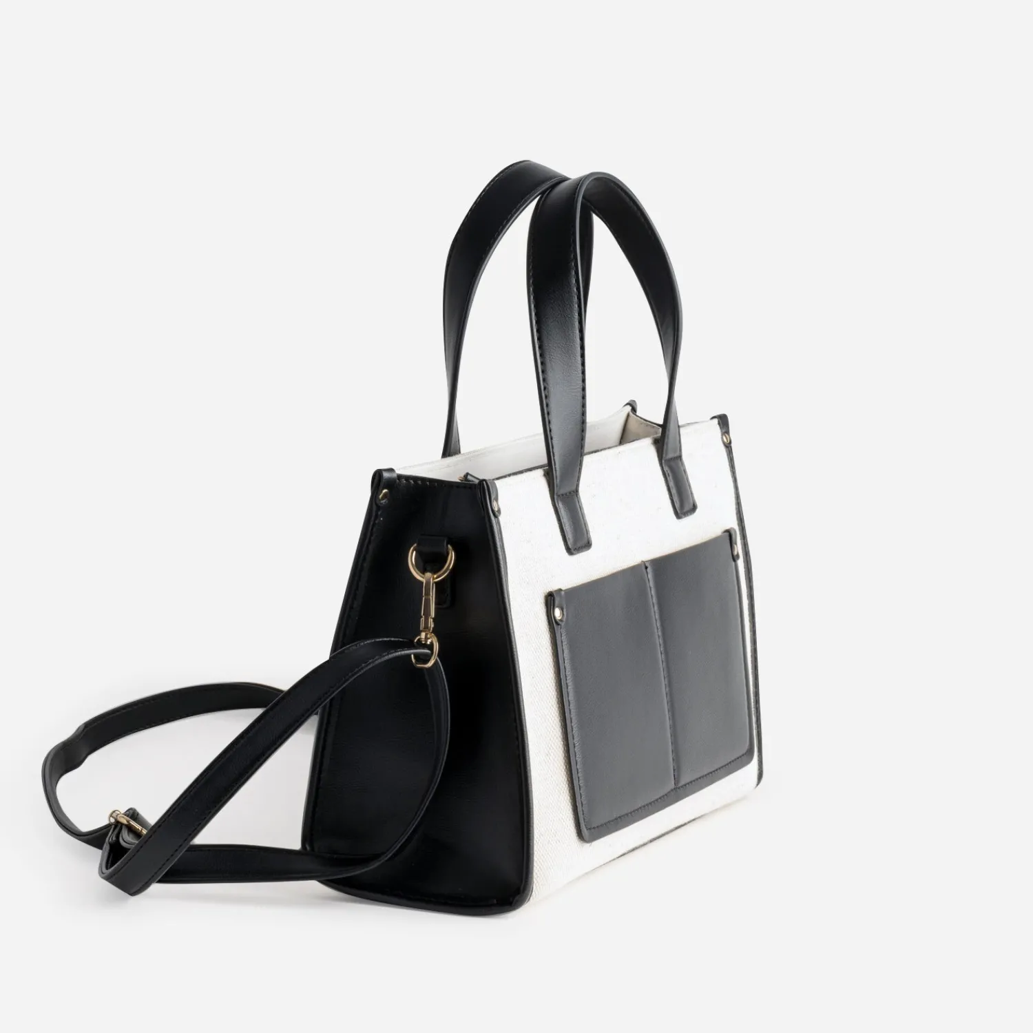 Eram Sacs À Main^Sac cabas et noir bi-matière BEIGE