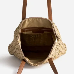 Eram Sacs Cabas^Sac cabas foncé paille papier BEIGE