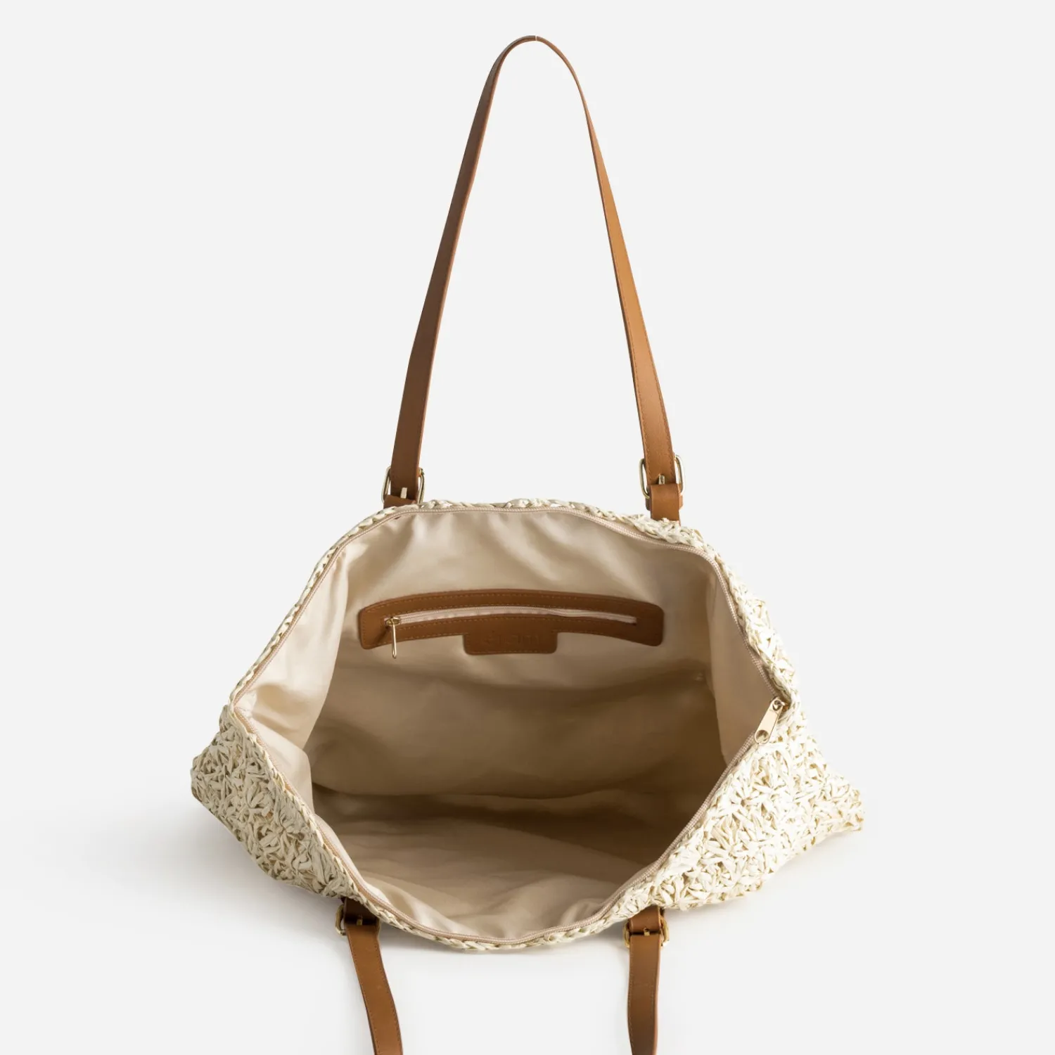 Eram Sacs Cabas^Sac cabas tressé BEIGE