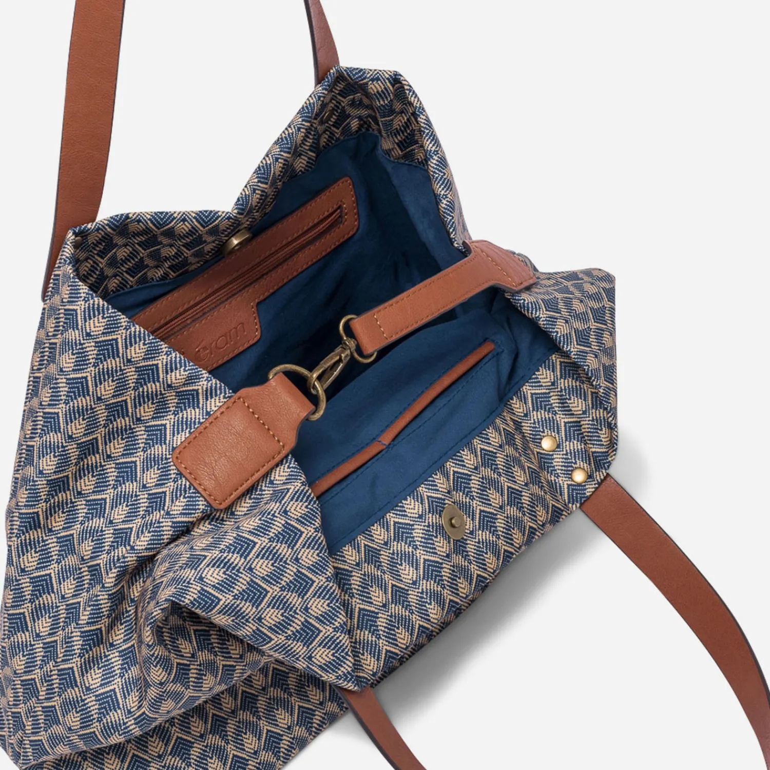 Eram Sacs Cabas|Sacs À Main^Sac cabas à imprimé minimaliste BLEU