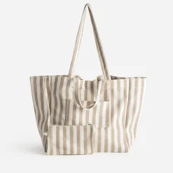 Eram Sacs Cabas^Sac cabas écru rayures s BEIGE