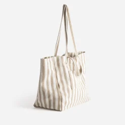 Eram Sacs Cabas^Sac cabas écru rayures s BEIGE