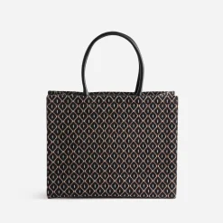 Eram Sacs Cabas^Sac cabas en textile à motif graphique NOIR