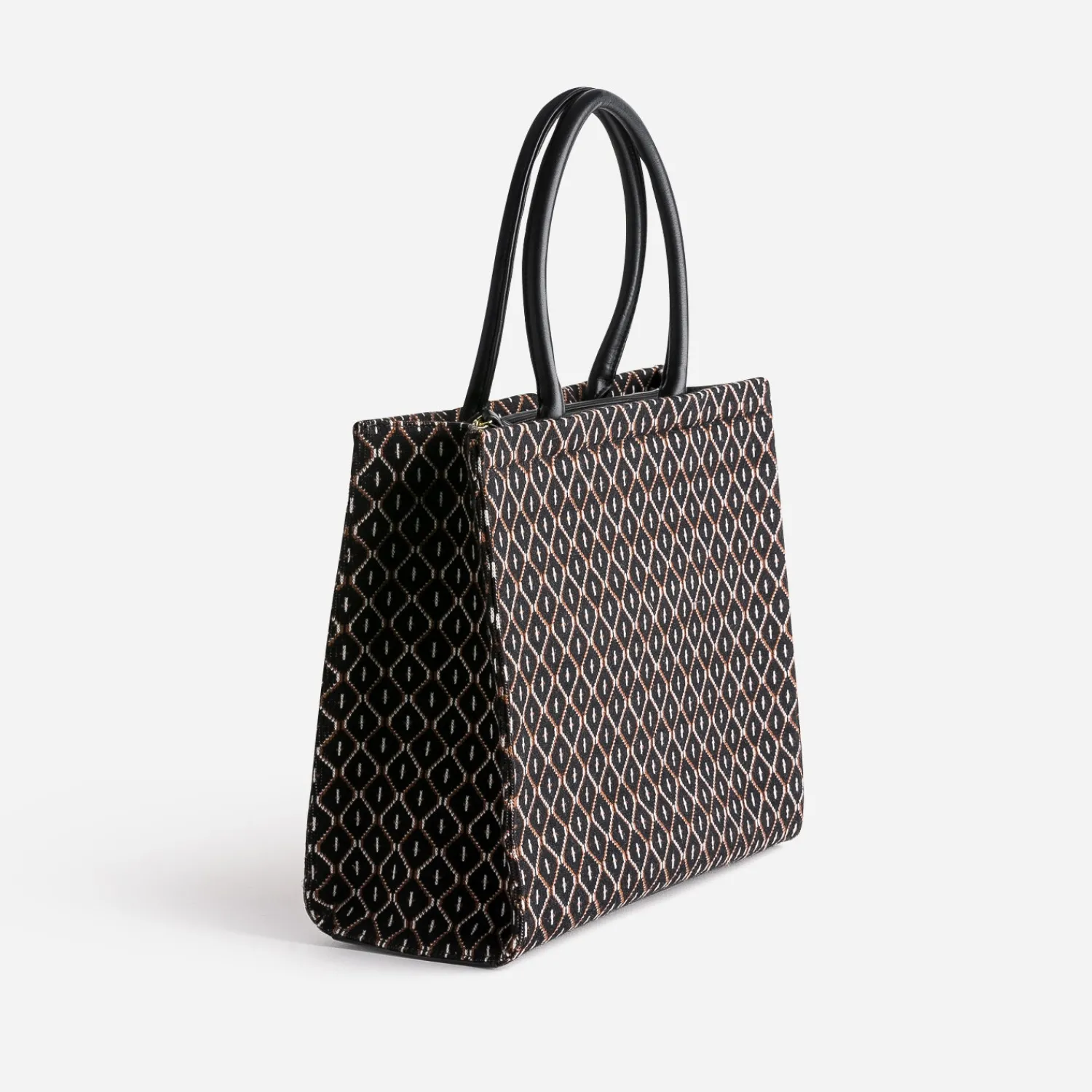 Eram Sacs Cabas^Sac cabas en textile à motif graphique NOIR