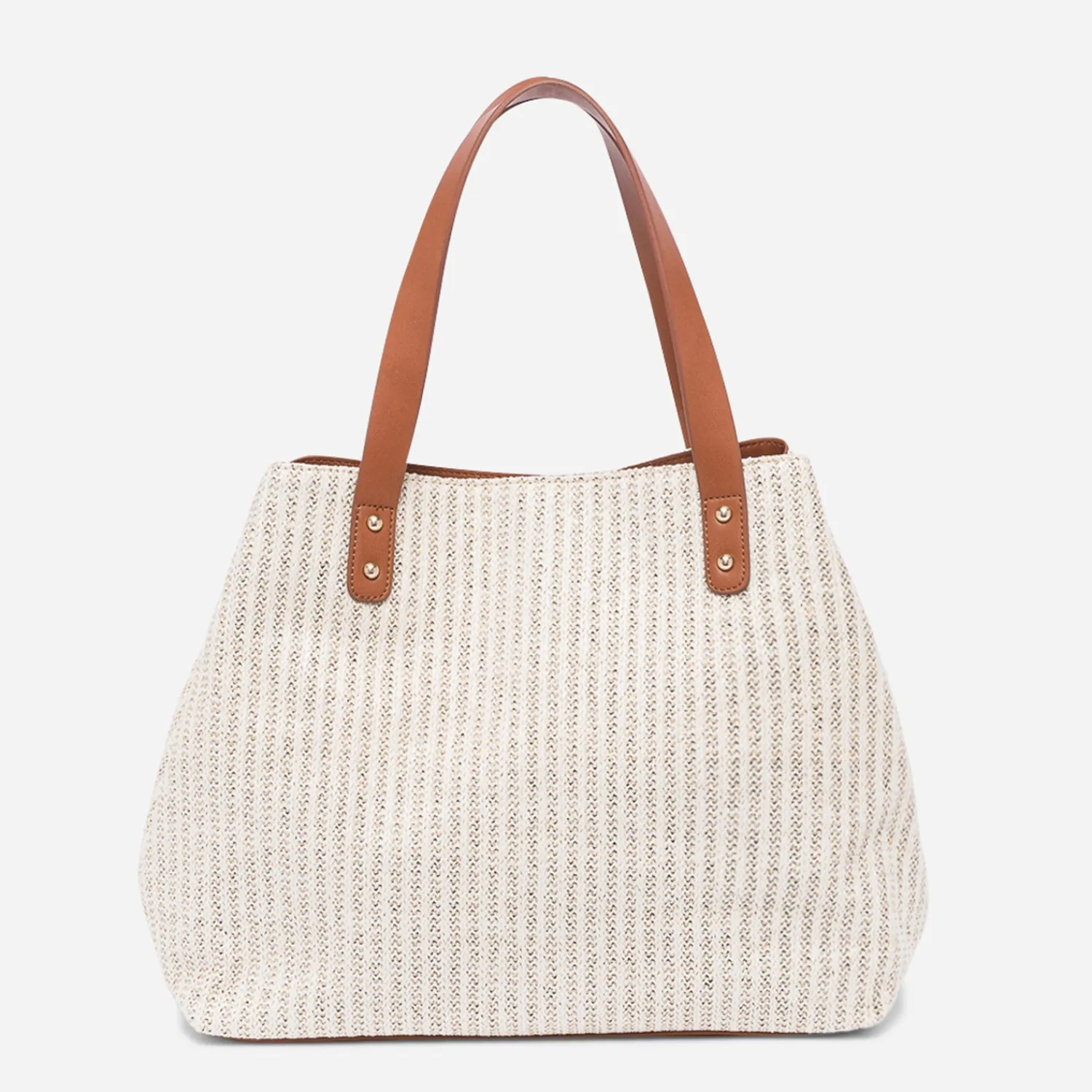 Eram Sacs Cabas^Sac cabas paille effet tressé BEIGE