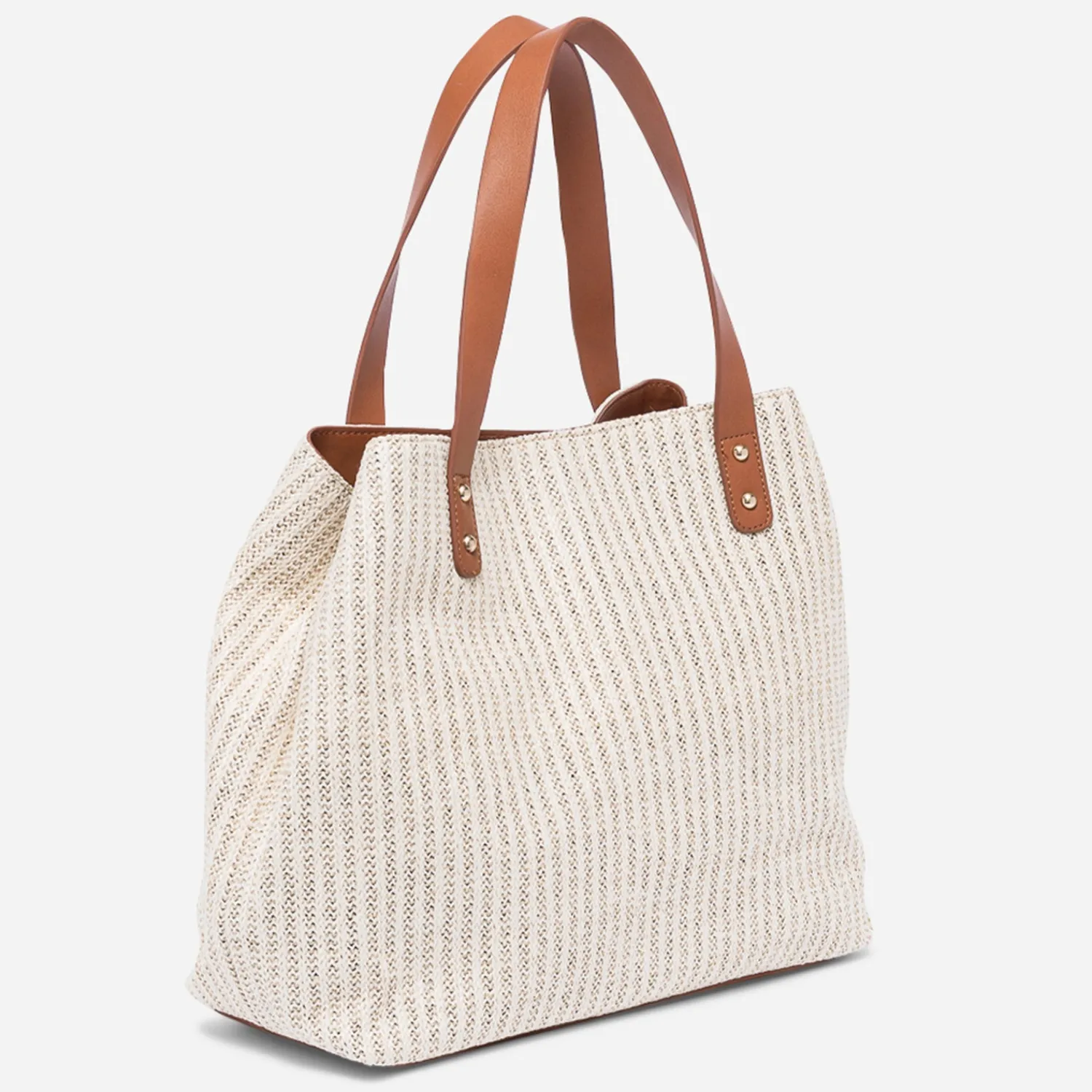 Eram Sacs Cabas^Sac cabas paille effet tressé BEIGE