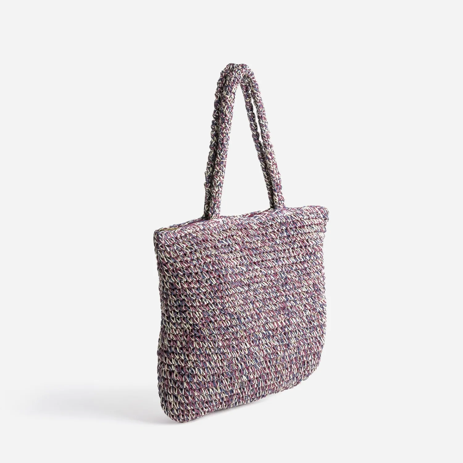 Eram Sacs Cabas|Sacs À Main^Sac cabas prune, marine, écru tressé MULTICOLORE