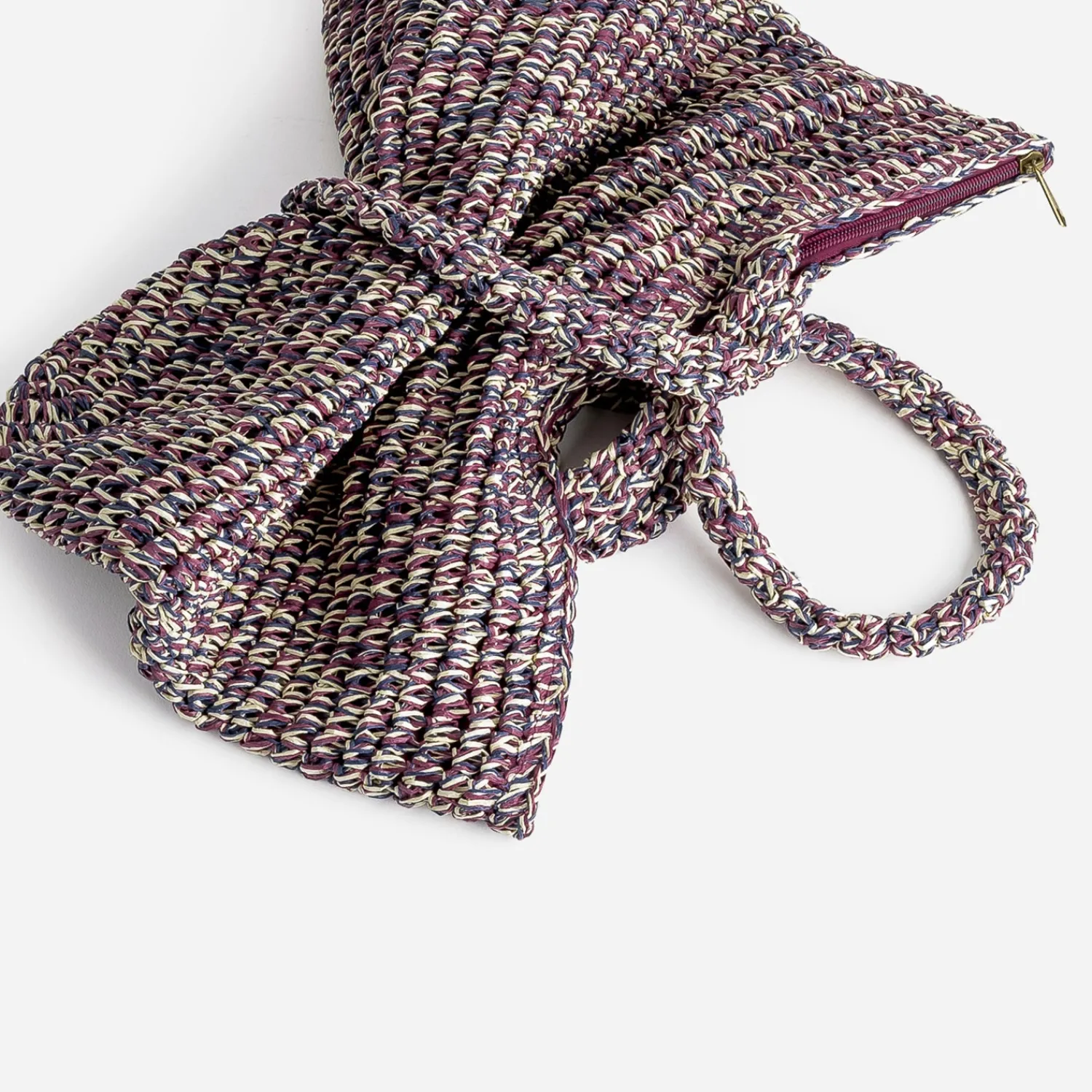 Eram Sacs Cabas|Sacs À Main^Sac cabas prune, marine, écru tressé MULTICOLORE