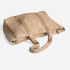 Texto Capsule Maroquinerie Cuir|Sacs Cabas^Sac cabas cuir velours BEIGE