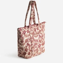Texto Sacs Cabas^Sac cabas beige motif floral rouge MULTICOLORE