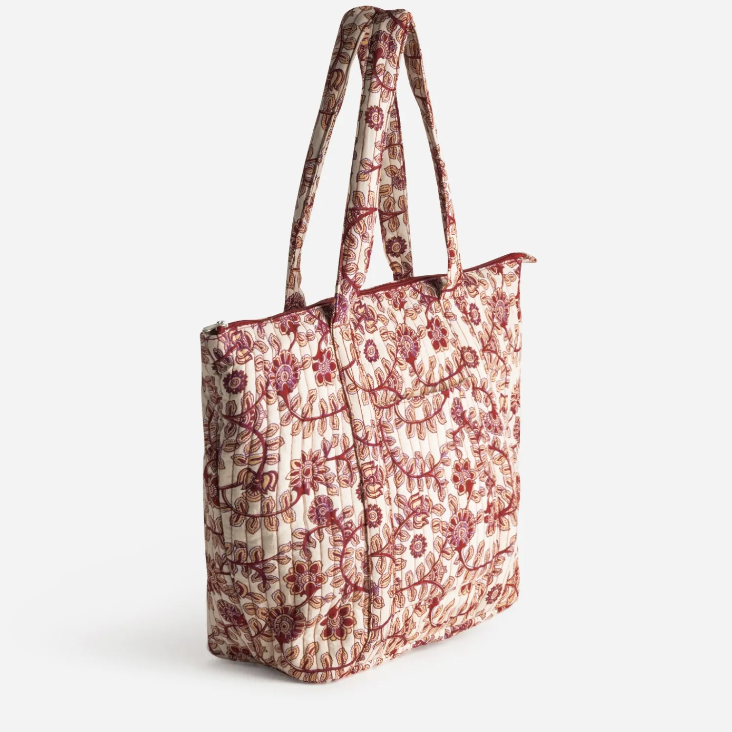 Texto Sacs Cabas^Sac cabas beige motif floral rouge MULTICOLORE