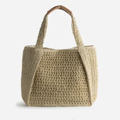 Texto Sacs À Main^Sac cabas paille tressée BEIGE