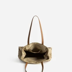 Texto Sacs Cabas^Sac cabas paille papier BEIGE