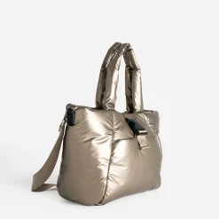 Texto Sacs À Main^Sac cabas bronze nylon matelassé MARRON