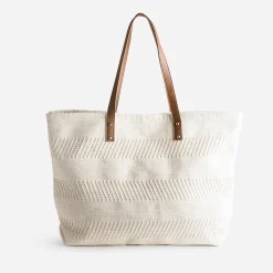 Eram Sacs Cabas|Sacs À Main^Sac cabas TEXTO écru textile tissé BEIGE