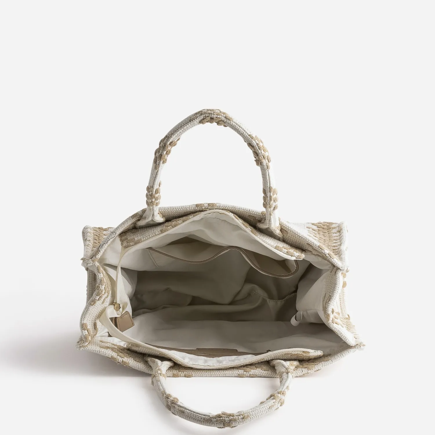 Texto Sacs Cabas^Sac cabas écru tressage beige ECRU