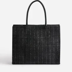 Texto Sacs Cabas^Sac cabas pailleté façon tweed NOIR