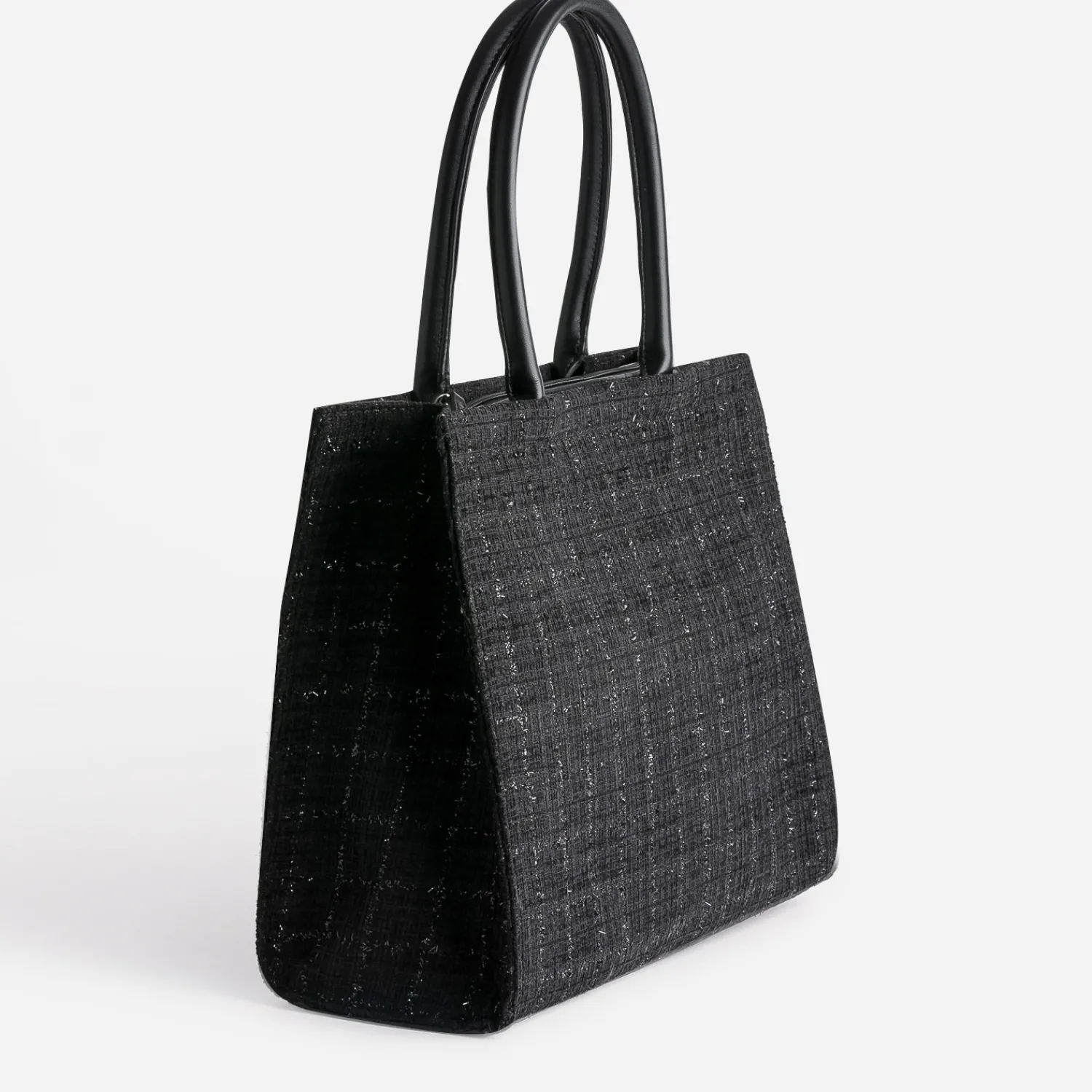 Texto Sacs Cabas^Sac cabas pailleté façon tweed NOIR