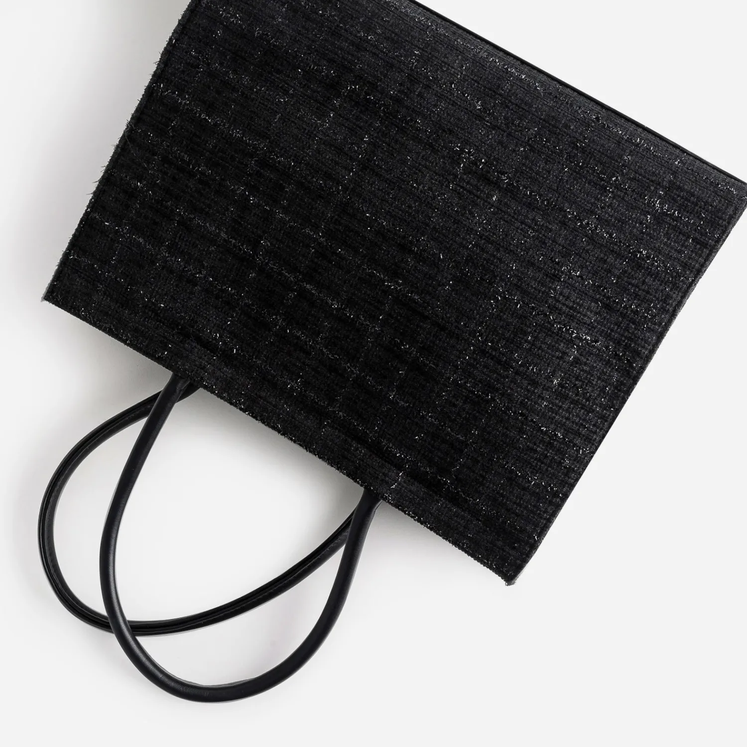 Texto Sacs Cabas^Sac cabas pailleté façon tweed NOIR