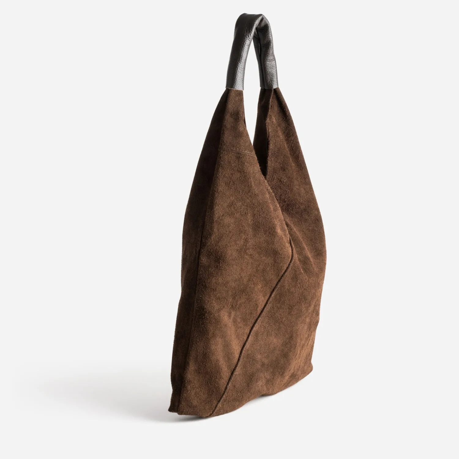 Texto Capsule Maroquinerie Cuir|Sacs Cabas^Sac hobo cuir velours MARRON